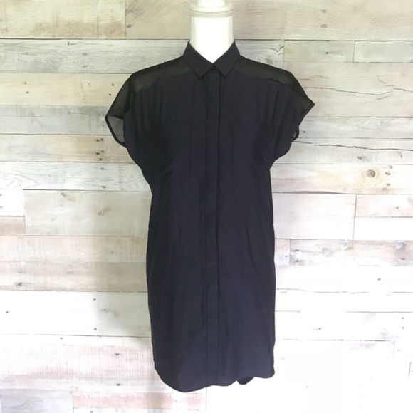 Silence + Noise UO Mia Silky Shirt Dress XS NEW - Picture 2 of 8